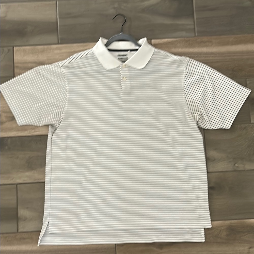 Adidas Climalite striped golf polo shirt, size XL